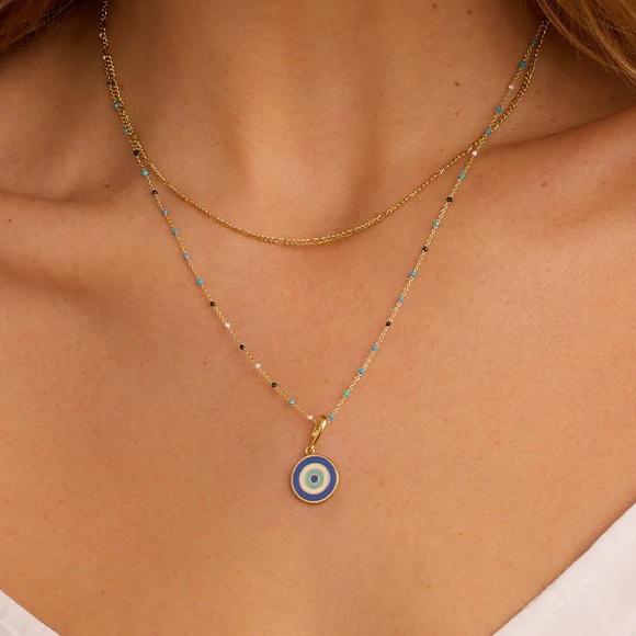 Gorjana Jewelry - Gorjana Blue Evil Eye Beaded Necklace